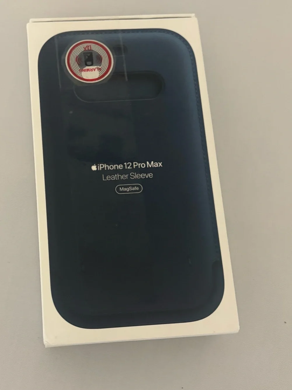 Apple Leather Sleeve with MagSafe for the iPhone 12 Pro Max in Baltic Blue